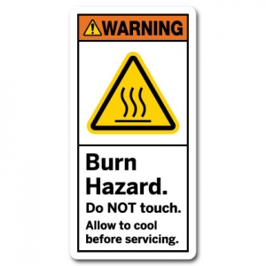 Burn Hazard Do Not Touch Allow To Cool Before Servicing