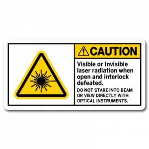 Visible Or Invisible Laser Radiation When Open And Interlock Defeated Do Not Stare Into Beam Or View Directly With Optical Instruments