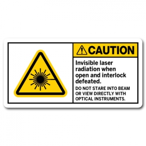 Invisible Laser Radiation When Open And Interlock Defeated Do Not Stare Into Beam Or View Directly With Optical Instruments