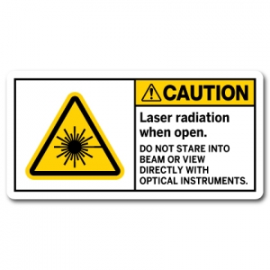 Laser Radiation When Open Do Not Stare Into Beam Or View Directly With Optical Instruments