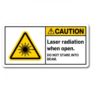 Laser Radiation When Open Do Not Stare Into Beam