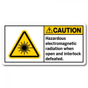 Hazardous Electromagnetic Radiation When Open And Interlock Defeated