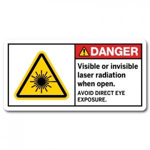 Visible Or Invisible Laser Radiation When Open Avoid Direct Eye Exposure