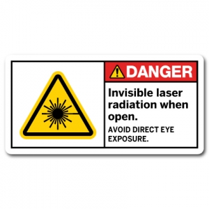 Invisible Laser Radiation When Open Avoid Direct Eye Exposure
