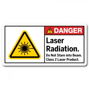 Laser Radiation Do Not Stare Into Beam Class 2 Laser Product