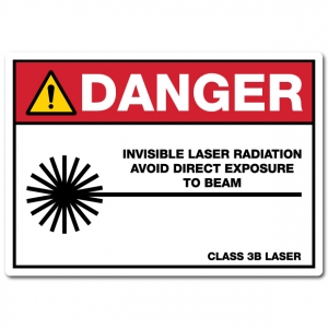 Danger Invisible Laser Radiation Avoid Direct Exposure To Beam Class 3B Laser