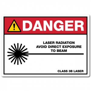 Danger Laser Radiation Avoid Direct Exposure To Beam Class 3B Laser