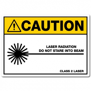 Caution Laser Radiation Do Not Stare Into Beam Class 2 Laser