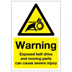 Warning Exposed Belt Drive And Moving Parts Can Cause Severe Injury