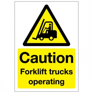 Caution Forklift Trucks Operating