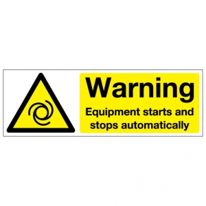 Warning Equipment Starts And Stops Automatically