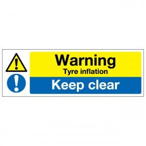 Warning Tyre Inflation Keep Clear