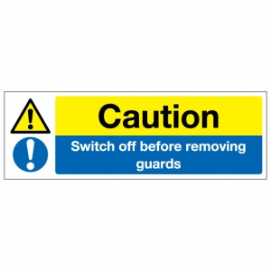 Caution Switch Off Before Removing Guards