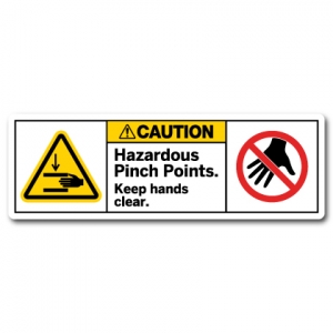 Hazardous Pinch Points Keep Hands Clear