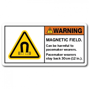 Magnetic Field Can Be Harmful To Pacemaker Wearers Pacemaker Wearers Stay Back 30cm 12 In
