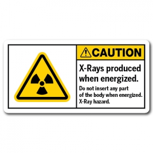 X-rays Produced When Energized Do Not Insert Any Part Of The Body When Energized X-ray Hazard