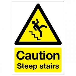 Caution Steep Stairs