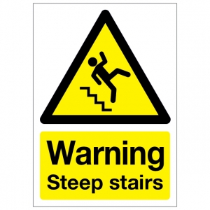 Warning Steep Stairs