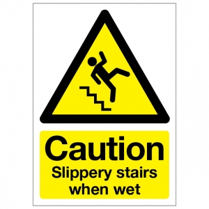 Caution Slippery Stairs When Wet