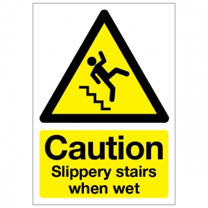 Caution Slippery Stairs When Wet