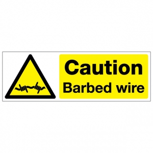 Caution Barbed Wire