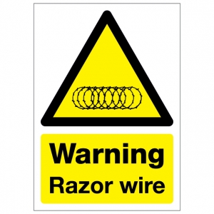 Warning Razor Wire