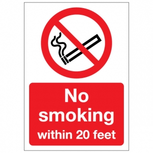 No Smoking Within 20 Feet
