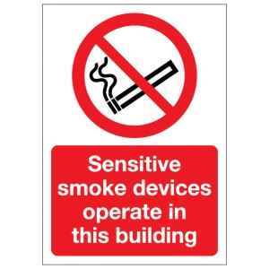Sensitive Smoke Devices Operate In This Building