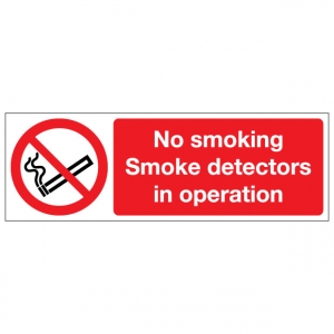 No Smoking Smoke Detectors In Operation