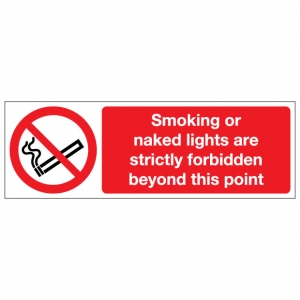 Smoking Or Naked Lights Are Strictly Forbidden Beyond This Point