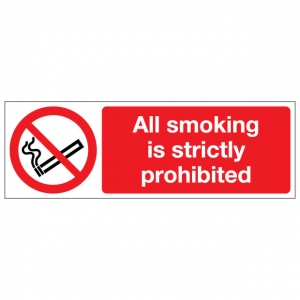 All Smoking Is Strictly Prohibited