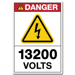 Danger 13200 Volts
