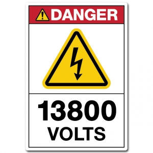 Danger 13800 Volts