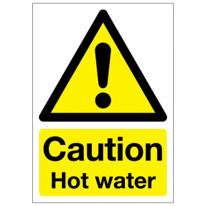 Caution Hot Water