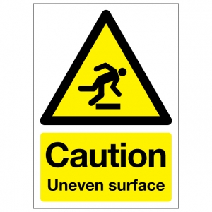 Caution Uneven Surface