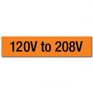 120V to 208V Voltage Marker