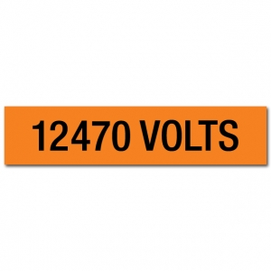 12470 Volts Voltage Marker