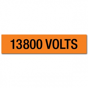13800 Volts Voltage Marker