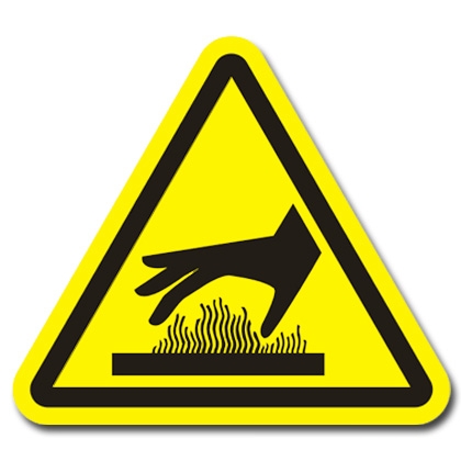 Burn Hazard Hot Surface